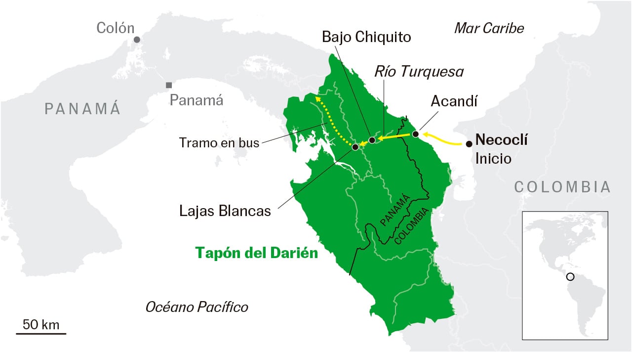 Mapa ubicación Darién