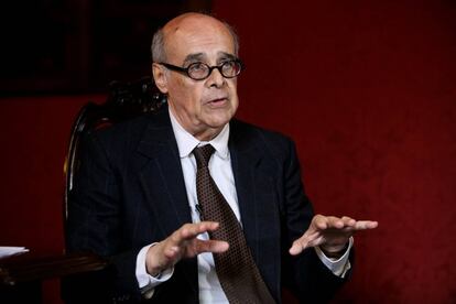 El canciller de Perú, Ricardo Luna, durante una entrevista en Lima, el 9 de agosto.