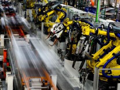 Línea de montaje de la fábrica de Seat en Martorell (Barcelona).