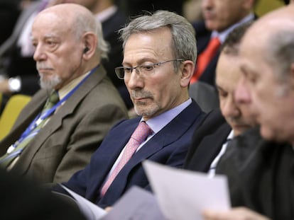 El expresidente de Fórum Filatélico, Francisco Briones, durante el juicio.