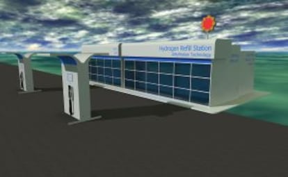 Estudio para estación de repostaje con el sistema Alhymotion en Düsseldorf.