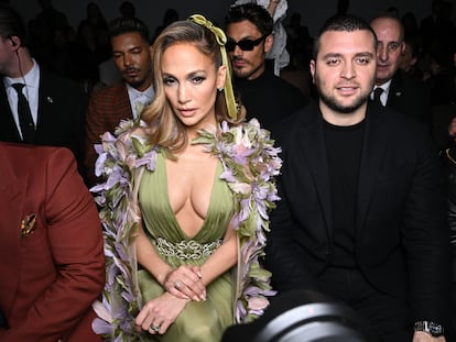 Jennifer Lopez en el desfile de Elie Saab.