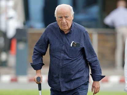 Amancio Ortega, fundador del grupo Inditex, en el Centro Hípico Casas Novas del concello coruñés de Arteixo, en julio pasado.