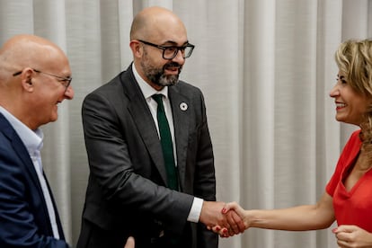 Luis Pedro Marco de la Peña, nuevo presidente de Adif, en 2022 con Raquel Sánchez, entonces ministra de Transportes.