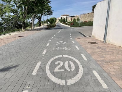 Carril bici de Baeza, construido con fondos europeos.