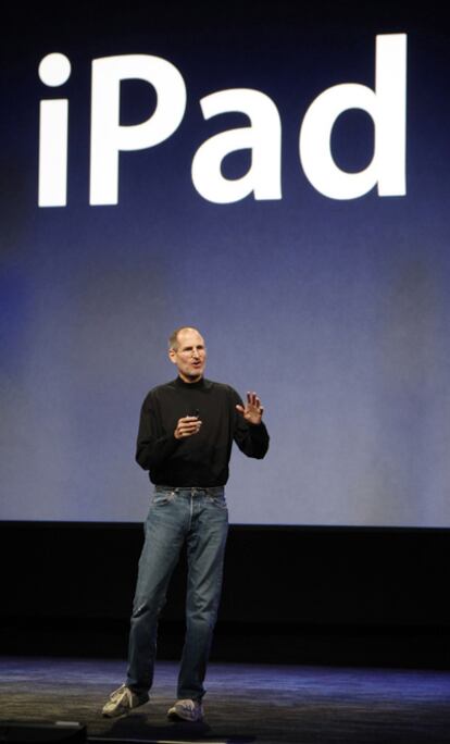Steve Jobs, durante la presentación del nuevo iPad.