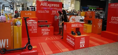 El espacio de Aliexpress en El Corte Inglés, en Sanchinarro.