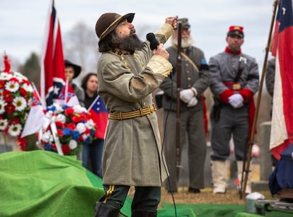 The remains of General A.P. Hill are buried at Fairview Cemetery in Culpeper on January 21, 2023.