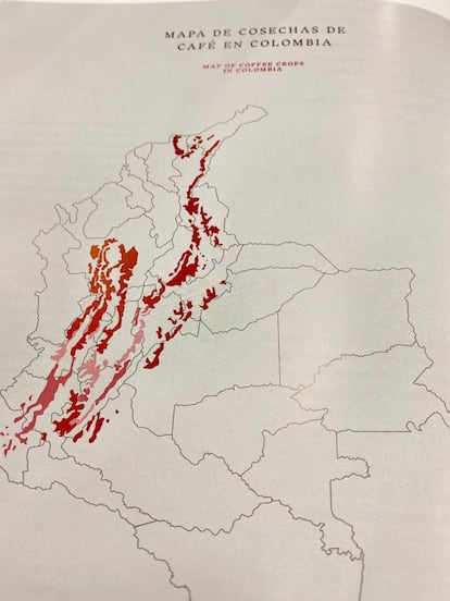Mapa de zonas cafeteras de Colombia. Capel