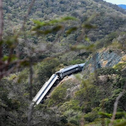 Descarrilamiento del Tren Interoceánico, en Oaxaca, el 30 de diciembre.