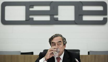 El presidente de la CEOE, Juan Rosell