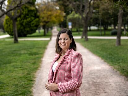 La vicealcaldesa de Valencia, Sandra Gómez, en el Jardín del Turia, retratada la pasada semana.