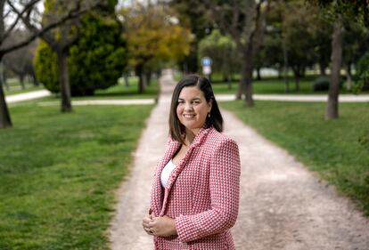 La vicealcaldesa de Valencia, Sandra Gómez, en el Jardín del Turia, retratada la pasada semana.