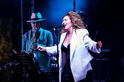 La cantaora Estrella Morente durante el concierto en Can Reon, Tiana (Barcelona) este martes, en una imagen cedida.