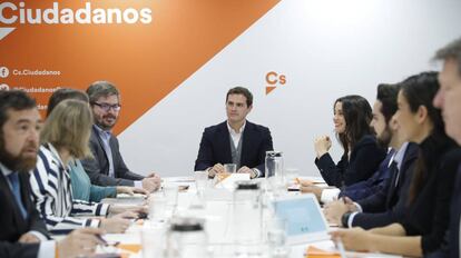 Albert Rivera preside la reunión del comité permanente de Ciudadanos.