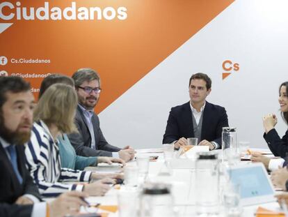 Albert Rivera preside la reunión del comité permanente de Ciudadanos.