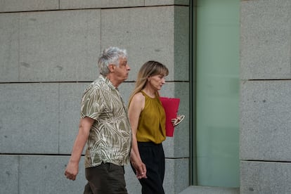 Virginia Barbancho, a su llegada para declarar como testigo en la Audiencia Nacional, este jueves.