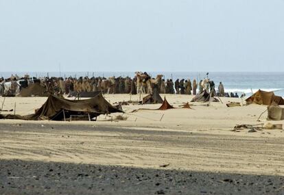 Imagen del rodaje de 'Éxodo' en Fuerteventura.