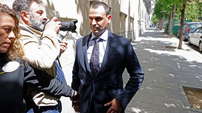 Alberto González Amador, en una imagen del 22 de mayo, a las puertas del Tribunal Superior de Justicia de Madrid.