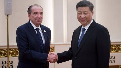 O chanceler brasileiro, Aloysio Nunes, e o presidente chinês, Xi Jinping.