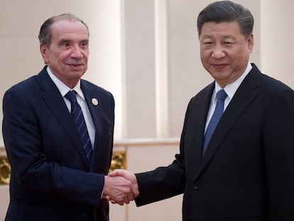 O chanceler brasileiro, Aloysio Nunes, e o presidente chinês, Xi Jinping.