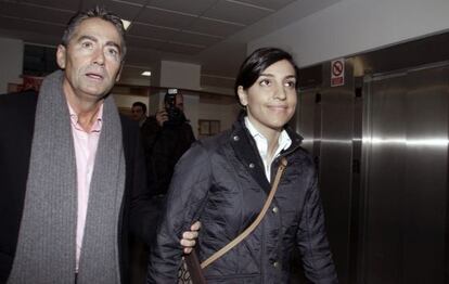 La concejala Rebeca Domínguez Iglesias, a su llegada a los juzgados