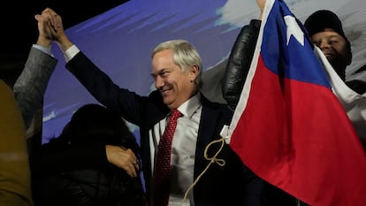 José Antonio Kast, líder de la formación de extrema derecha del Partido Republicano de Chile, el 7 de mayo en un acto. 