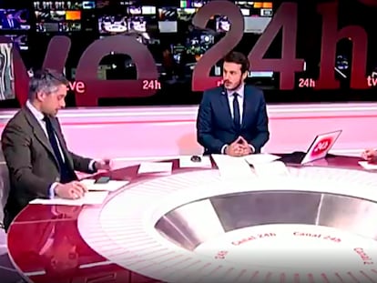 Carlos Franganillo, Diego Losada y Lorenzo Milá analizan la situación en EE UU en el canal 24 Horas.