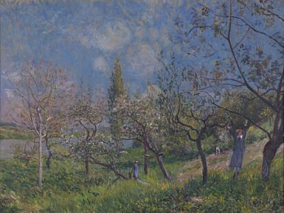 'Un huerto en primavera' (1881), óleo sobre lienzo de Alfred Sisley.