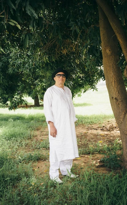 Salif Keita, retratado en su residencia de Bamako el 27 de junio de 2014.