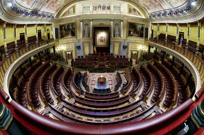 Vista del hemiciclo del Congreso de los Diputados.