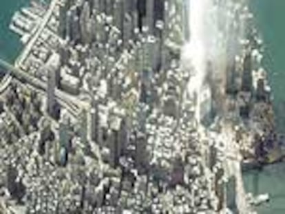 Imagen de Manhattan (Nueva York) tomada por un satélite el 12 de septiembre de 2001, al día siguiente del atentado a las Torres Gemelas.
