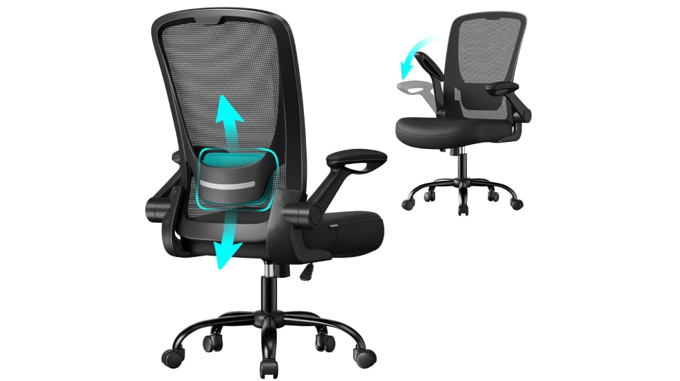 Silla de escritorio Songmics con soporte lumbar.