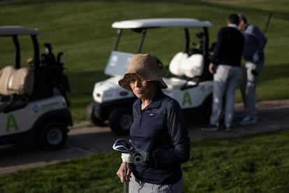 Claire Thirion, durante el torneo de golf benéfico.