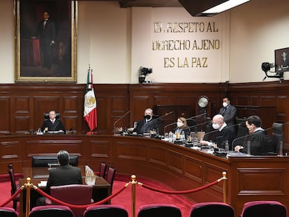Una sesión de la Suprema Corte de Justicia de la Nación el pasado 14 de julio de 2022.