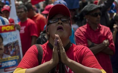 Seguidores de Maduro en las calles de Caracas.