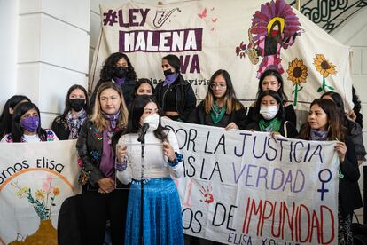 Elena Ríos durante una intervención en el Palacio Legislativo de Ciudad de México