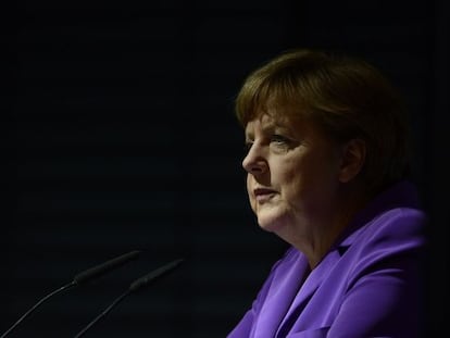 La cancellera alemanya, Angela Merkel, en un acte a Berlín el 29 d'abril.