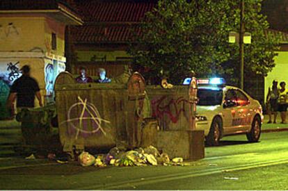 Barricadas en la capital macedonia, Skopje.