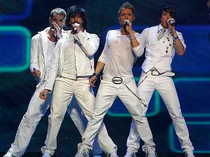 EL GRUPO D'NASH DURANTE SU ACTUACIÓN EN EL PASADO FESTIVAL DE EUROVISIÓN.