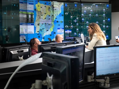 Centro principal de control de Enagás, desde donde se monitoriza toda su infraestructura.