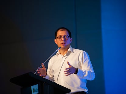 El fiscal general Francisco Barbosa durante una intervención, en 2022.