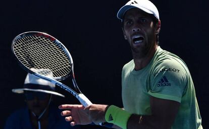 Verdasco, durante el enfrentamiento contra Bautista.