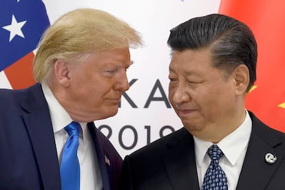 Donald Trump junto a Xi Jinping, en Osaka (Japón) en 2019.