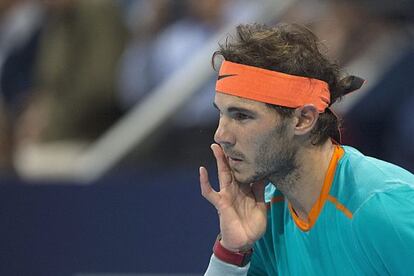 Nadal, durante el partido ante Coric