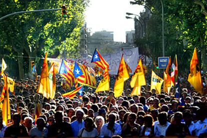 Manifestantes de Esquerra, el pasado Onze de Setembre.