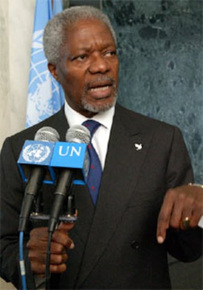El secretario general de Naciones Unidas, hoy en la sede del organismo en Nueva York.