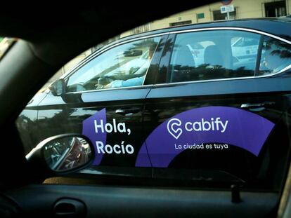 Un coche del servicio Cabify.