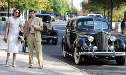 Jesse Eisenberg e Kirsten Stewart, em 'Café Society'