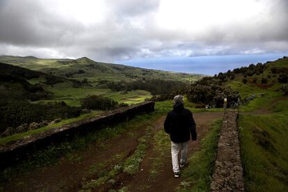 Zona de senderismo de montaña en el municipio de Valverde, la capital de la isla. El Hierro fue declarado en el año 2000 reserva de la biosfera por la Unesco.